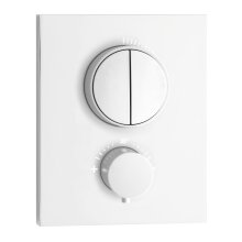 Herzbach DEEP White Unterputz Thermostat PUSH square für 2 Verbraucher