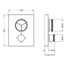 Herzbach DEEP White Unterputz Thermostat PUSH square für 3 Verbraucher