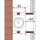 Haas Kunststoff-Wandeinbaukasten klein mit Sichtblende...