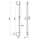 Herzbach DEEP White Dusch-Wandstange Slide M 900 mm