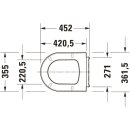 Duravit WC-Sitz ME by Starck m.Absenkautom. Scharniere edelstahl, weiss