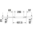 Duravit WC-Sitz ME by Starck m.Absenkautom. Scharniere edelstahl, weiss