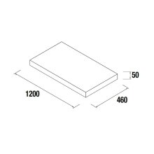 Waschtischplatte 1200 Kohlenschwarz 50mm