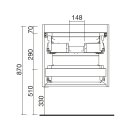 Waschtischunterschrank Renoir 600 Macchiato mit 2 Schubladen wandhängend