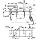 Grohe Einhandmischer Wanne Eurocube 4-Loch-WRM m Ausl u...