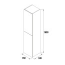 Hochschrank ALLIANCE 1600 mit 2 Türen Nature