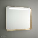 Spiegel APOLO 1000 gold Horizontal Wandspiegel mit Abstellbord mit LED-leuchte