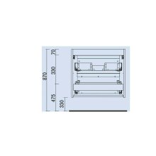 Waschtischunterschrank MONTERREY 1000 2 Schubladen Kiefer Bahia