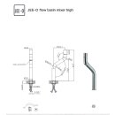 Waschtischarmatur hoch flow Edelstahl-Gebürstet JEE-O