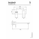 Herzbach CEO Waschtisch-Unterputzbatterie Farbset Auslauflänge 240 mm, chrom