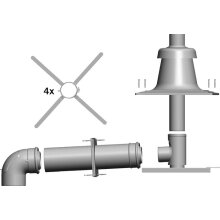 Wolf Anschluss-Set DN80/125 an Abgas- leitung f. Schachteinbau, raumluftunabh.