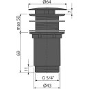 alcadrain Click - Clack 5/4" Ganzmetal, Großer...