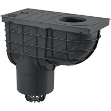 Universal-Regensinkkasten 300×155/125 mm Abgang senkrecht, Schwarz