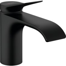 hansgrohe Einhandmischer Waschtisch Vivenis ComfortZone 80 mit Ablaufgarnitur mattschwarz