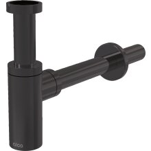 AlcaDrain Design Siphon 1 1/4" rund, Ganzmetall Gun metal gebürstet