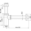 AlcaDrain Design Siphon 1 1/4" rund, Ganzmetall Rotgold matt gebürstet