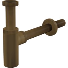 AlcaDrain Design Siphon 1 1/4" rund, Ganzmetall Bronze antic