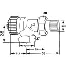 IMI Heimeier Thermostatventil-UT V-exakt II umgek. Flussrichtung Eck/Axialform 1/2