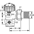 IMI Heimeier V-exakt II Thermostatventil-UT Rotguss vernickelt, Eckform 3/8