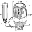 IMI Heimeier Thermostatkopf, Standard K-Kopf m. Fernf. weiß Kapillarrohr 2 m