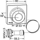 IMI Heimeier Thermostat F m. Ferneinsteller m. eingeb. Fühler Kapillarrohr 2 Meter