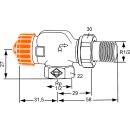 IMI Heimeier Thermostatventil-UT Eclipse Axial DN15