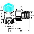 IMI Heimeier Thermostatventil-Unterteil RG vern. Eckf. m. ger. Widerstand 1/2