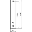 Mora tronic Duschpaneel WMS, mit Thermostatfunktion, Anschluss von hinten