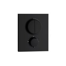 Herzbach DEEP Black Unterputz Thermostat PUSH square für 2 Verbraucher