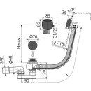 alcadrain Ab- und Überlaufgarnitur mit Füllfunktion schwarz