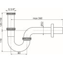 alcadrain Röhrensiphon D:32 U-Form, Ganzmetall