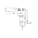 Elektronische Mischbatterie TEMPOMATIC MIX 4 Delabie 130 mm