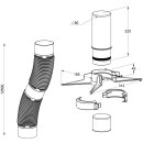 Atec Flexrohr-Set PolyTop DN 80 12,5 m