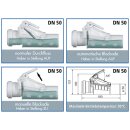 Airfit Rückstauklappe DN50  mit zusätzlichem...