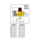 Membran-Sicherheitsventile 1/2", für Heizung, mit Manometer 2,5 - 3 bar