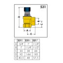 Membran-Sicherheitsventile 1/2" und 3/4", für Trinkwasser 4-10 bar