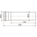 alcadrain Verlängerungsstück DN32 für Metallsiphon 150mm Chrom