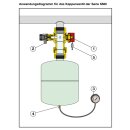 Kappenventil für Ausdehnungsgefäß mit Entleerung 3/4" - 1 1/4" - 6 bar