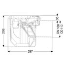 Kessel Kellerablauf Drehfix DN 100, Rost schwarz, Typ 5