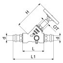 Schlösser DN20/18 Freistromventil ViegaPress m. Entleerung