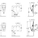 V+B Absaug-Urinal Compact O. NOVO 290x495x245mm, für...