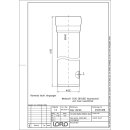 LORO-X-Rohr 01201. DN 100x1000mm, mit 1 Muffe