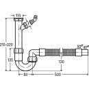 Viega Röhrengeruchverschluss f. Spülen m flex Abgang 11/2 x40/50mm