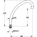 Grohe HU - Auslauf Ausladung 185mm