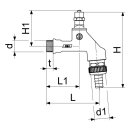 1/2" Auslaufventil mit Belüfter und...