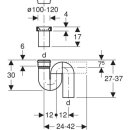 Geberit Geruchsverschluss für Hock-WC Abgang horizontal d110