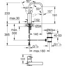 Grohe Waschtisch-Hebelmischer Allure m. Excenter und Bogenauslauf VC