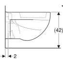 Geberit Wand-Flachspül-WC Renova 540mm Ausladung weiß KeraTect