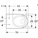 Geberit Wand-Flachspül-WC Renova 540mm Ausladung weiß KeraTect