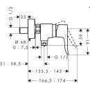 HG Einhandmischer Brause Metris Aufputz verchromt